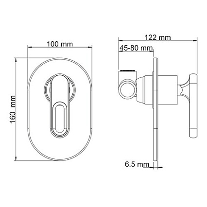 Смеситель для душа WasserKRAFT Kammel 1851