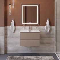 Тумба с раковиной BelBagno Kraft 60 см эмаль, Бежевый матовый