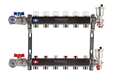 Коллектор из нержавеющей стали Rommer в сборе, без расходомеров, 6 выходов Rms-3210-000006 RG0091LAMJ4CKM