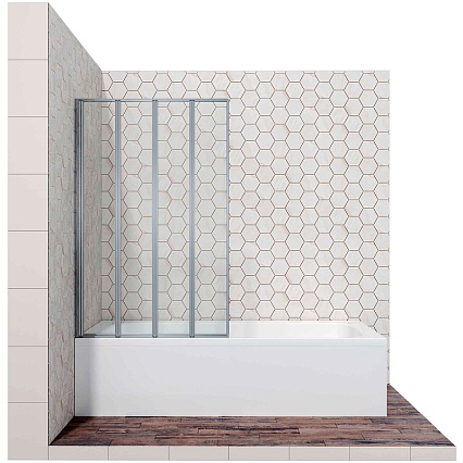 Шторка для ванны Ambassador Bath Screens 120x140 16041112 хром, прозрачный