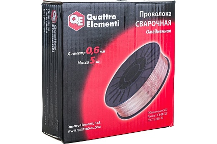 Проволока сварочная омедненная (5 кг; 0.6 мм) Quattro Elementi 770-346