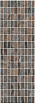 Декор Kerama Marazzi Театро коричневый мозаичный 25х75 см, MM12143