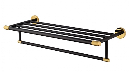 Полка для полотенец Wonzon&Woghand Majestic WW-9281 черный/золото