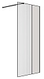Душевая перегородка Niagara Nova NG-481-90FBLACK 90x200 рифленая/тонированная, профиль черный матовый