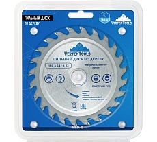 Диск пильный по дереву (160х22.23-20 мм; 24 зуба) Vertextools 160-24-22