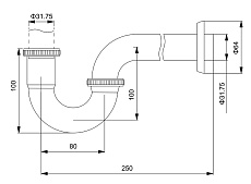 Сифон для раковины Timo 961/00L хром