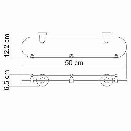 Полка WasserKRAFT Kammel Isen K-4044