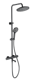 Душевая стойка Wonzon&Woghand WW-B3069-MB термостат, черный матовый
