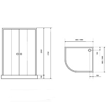 Душевая кабина Aqualux Idro AQ-4170GM (Wh)