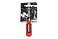 Отвертка с набором бит Forsage реверсивная, 15 предметов F-32810MR