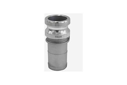 Алюминиевый камлок TITAN LOCK типа E серия EcoLine, ниппель с хвостовиком 2 1/2" TL250EAL-EL