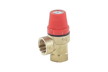 Клапан предохранительный Benarmo угловой, латунь, Ду15x15, ВР, Рср6 019-2579