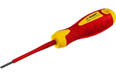 Диэлектрическая отвертка Зубр до 1000В ПРОФИ Cr-V SL 2.5 x 75 мм 25261-2.5-075_z01