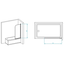 Шторка для ванны RGW Screens SC-009B 70x150 прозрачное, черный 351100907-14