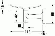 Мыльница подвесная Duravit Starck T 00993346 черный матовый