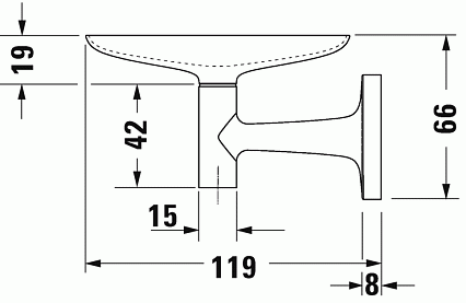 Мыльница подвесная Duravit Starck T 00993346 черный матовый