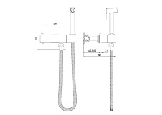 Смеситель Wonzon&Woghand WW-88819903-CR с гигиеническим душем, термостат, хром