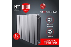 Радиатор Royal Thermo PianoForte 500/Silver Satin - 10 секц. НС-1176335