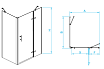 Душевой уголок RGW Passage PA-77B (PA-07BR / Z-050-2B / O-204) 100x90 черный, правый 41087709-084R