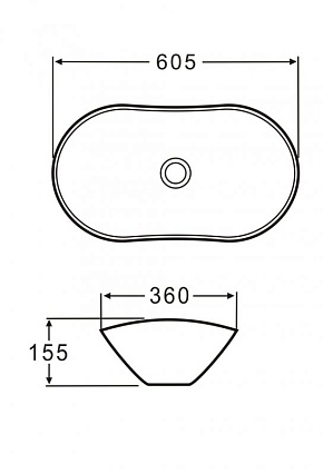Раковина BelBagno BB1404-H316 60.5 см, бежевый матовый