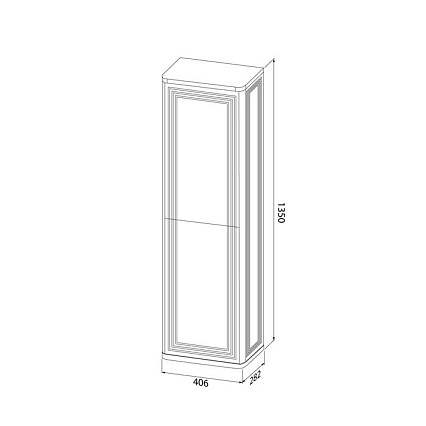 Шкаф пенал Iddis Oxford Neo 40 см белый матовый OXN40W0i97