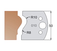 Нож мультисистема HSS плинтус R10, 8 50x20x4 мм Dimar 3301050