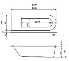 Акриловая ванна Actima Aurum WAAC.AUR17WH 170x70 на каркасе