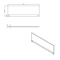 Фронтальная панель Cersanit Universal PA-TYPE1*170 170 см