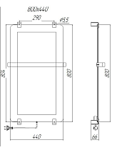 Полотенцесушитель электрический Allen Brau Infinity 80x44 см с рейлингом, серебро браш, 00288917