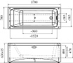 Акриловая ванна Ваннеса Агата 170x70 ( на каркасе)