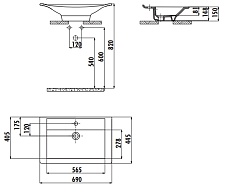 Раковина Creavit Mina MN070 70 см