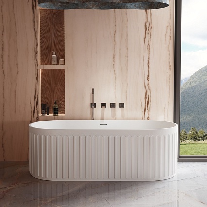 Ванна из искусственного камня Vincea Солид Серфейс (Solid Surface) VBT-4S09MW белый матовый 170x75 см