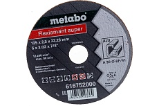 Круг отрезной Flexiamant Super по алюминию(125х22,2 мм) А30О Metabo 616752000