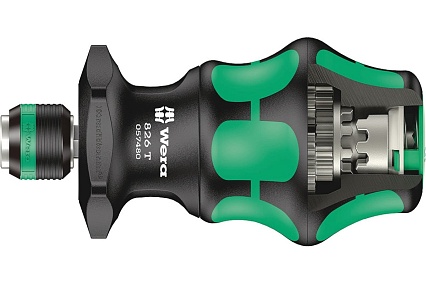 Ручка-держатель WERA 826 T Kraftform Turbo быстрозажимной патрон Rapidaptor, 1/4 x 146 мм WE-057480