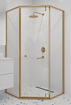 Душевой уголок RGW Hotel HO-088-G 100x100 прозрачное, брашированное золото 350608800-16