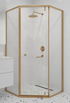Душевой уголок RGW Hotel HO-088-G 100x100 прозрачное, брашированное золото 350608800-16