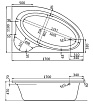 Акриловая ванна Santek Эдера 170x110 R