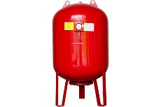 Вертикальный бак с ножками и манометром CRUWA 200л, 25 бар, 1 1/4&quot;, красный, мембрана epdm CRW 200 VM 25RED