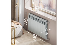 Радиатор Royal Thermo BiLiner 500/Silver Satin - 12 секц. НС-1176316