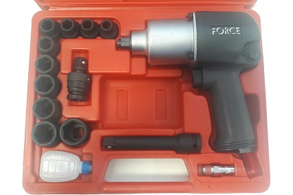 Пневмогайковерт с набором ударных головок Force 4142-3