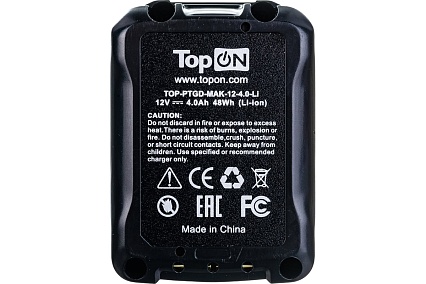 Аккумулятор для электроинструмента (Li-Ion, 12В, 4Ач) Topon TOP-PTGD-MAK-12-4.0-Li