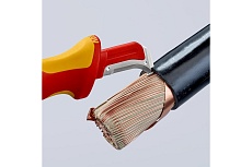 Нож для удаления изоляции Knipex VDE, с &quot;пяткой&quot;, нержавеющая хирургическая сталь KN-9855SB