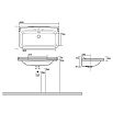 Раковина Kerasan Waldorf 4142K1bi/cr*1 100 см белый/хром (с 1 отв. под смеситель)