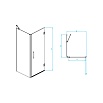 Душевой уголок RGW Passage PA-36B (PA-06B+Z-050-2B+держ.) 80x100 прозрачное, черный 41083680-014
