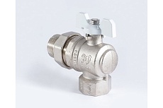 Шаровой кран PROFACTOR PF STANDARD угловой с полусгоном, в/н, ручка бабочка, 1 дюйм PF UBV 326A