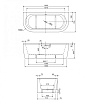 Акриловая ванна Cezares Slim Wall-180-80-60-W37-SET 180x79 белый