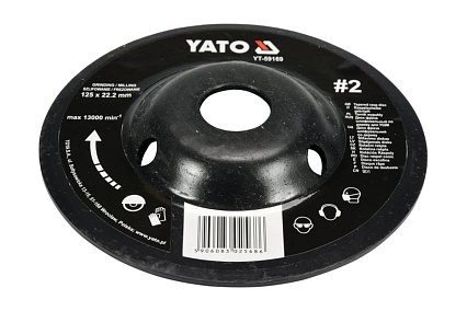 Диск-фреза шлифованный по дереву для УШМ, 125мм Yato YT-59169