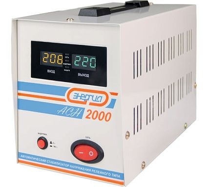 Стабилизатор напряжения Энергия АСН-2000, с цифровым дисплеем, однофазный, Е0101-0113