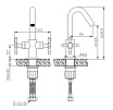 Cмеситель для раковины Orange Mia M34-011Gr графит