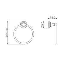 Полотенцедержатель Rav Slezak Morava MKA0104Z золото